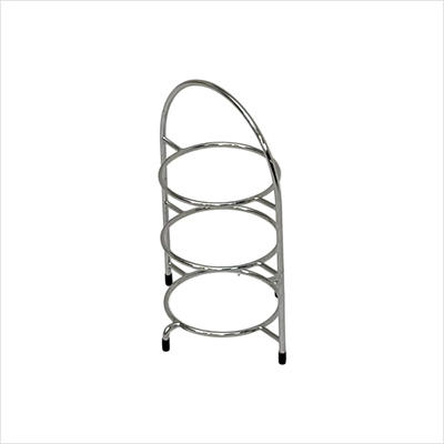 Etagere Chrom fuer Teller bis 10,5 - 17 cm klein_side
